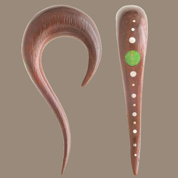 Maui Wooden Dotted Ear Stretchers