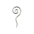 single silver wire long tailed spiral hook earring side view