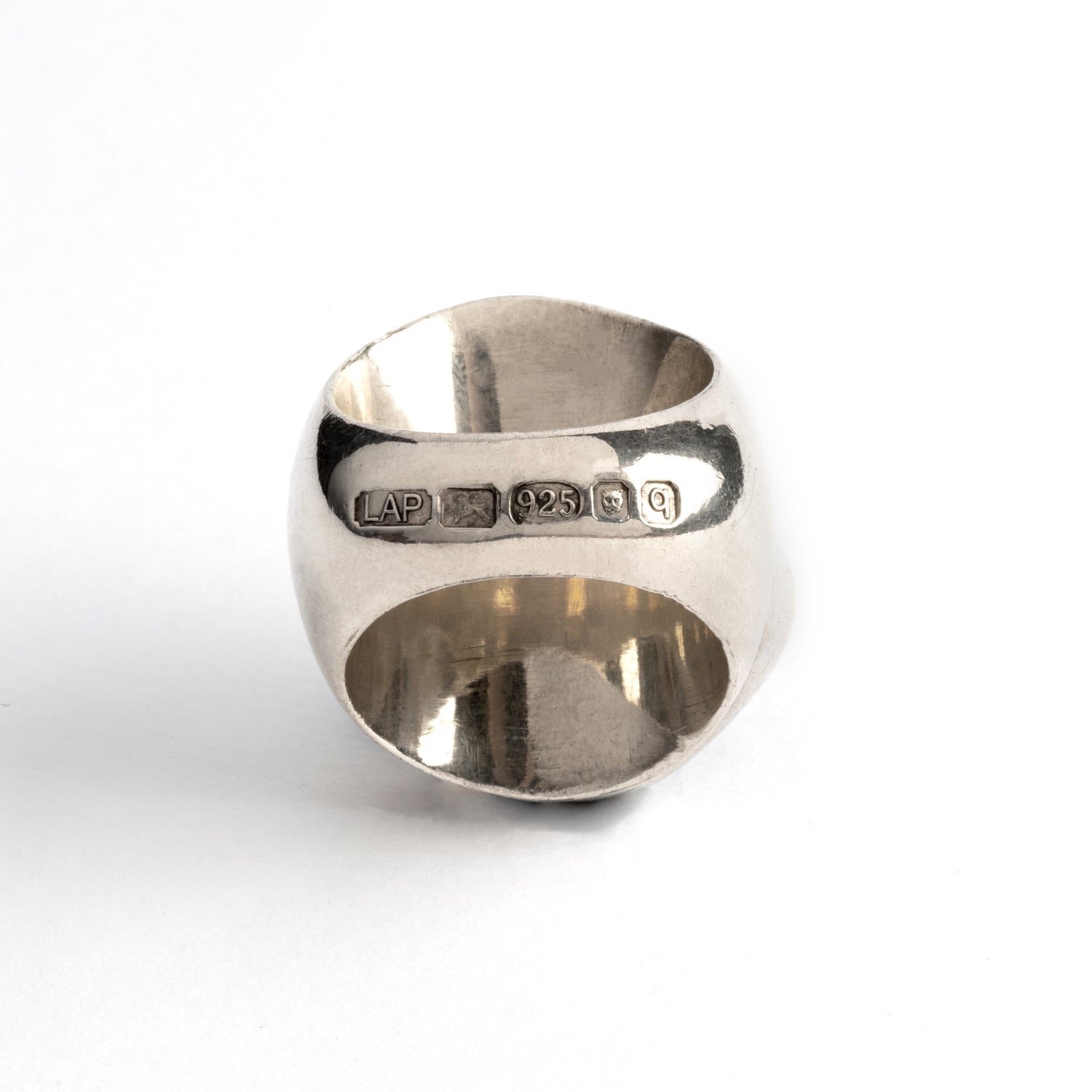 Hallmarked Silver Ring With Lapis Stone