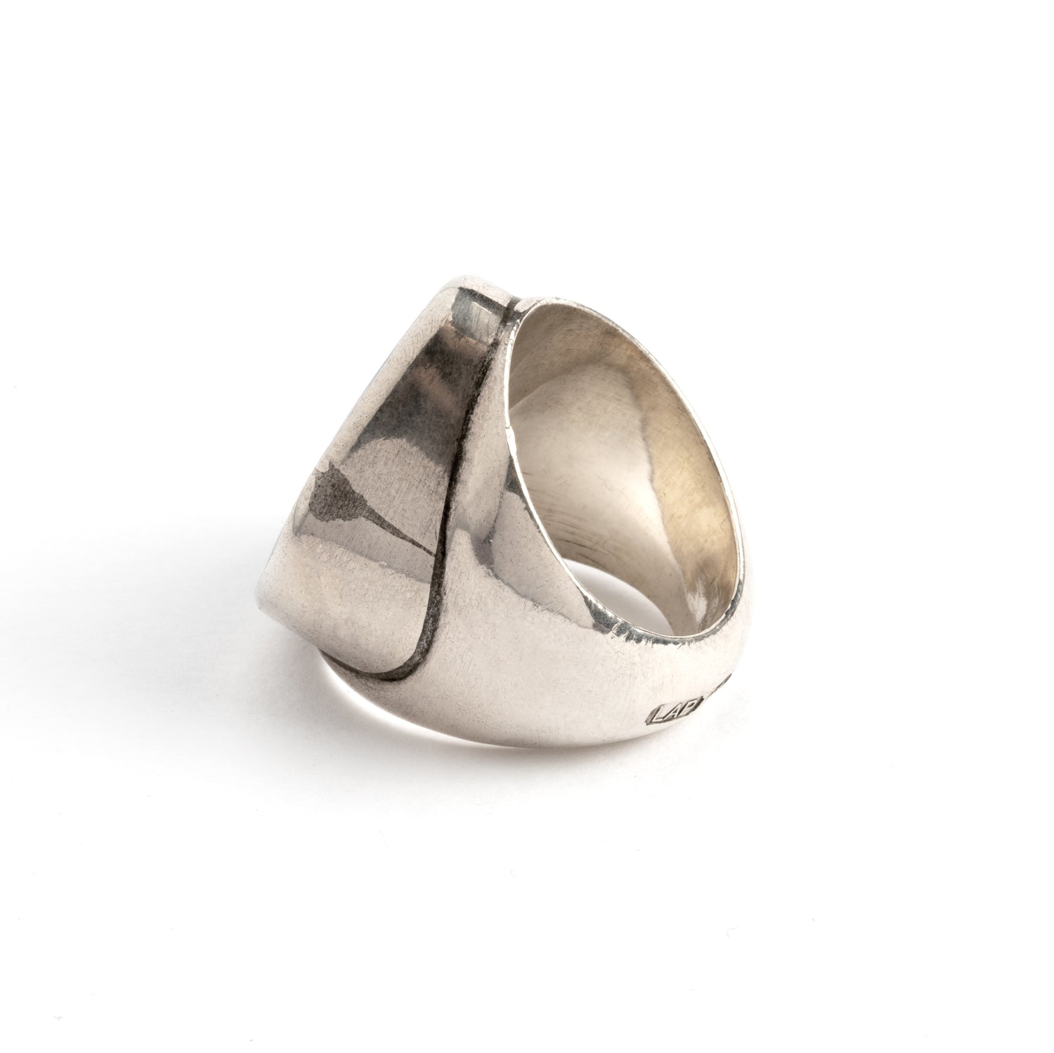 Hallmarked Silver Ring With Lapis Stone