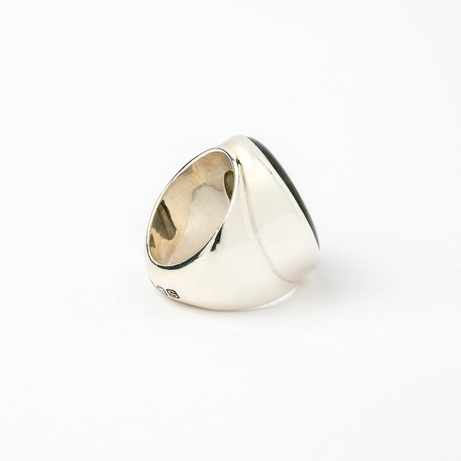 Hallmarked Silver Ring with Labradorite