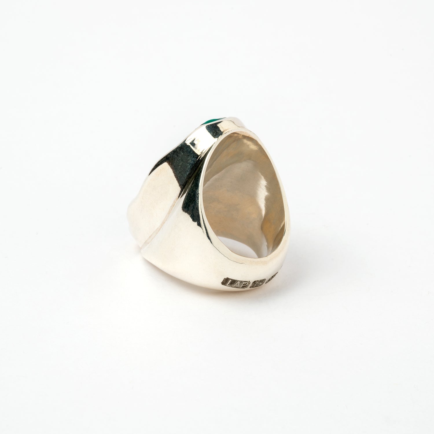 Tibetan Turquoise set in Hallmarked Silver Ring