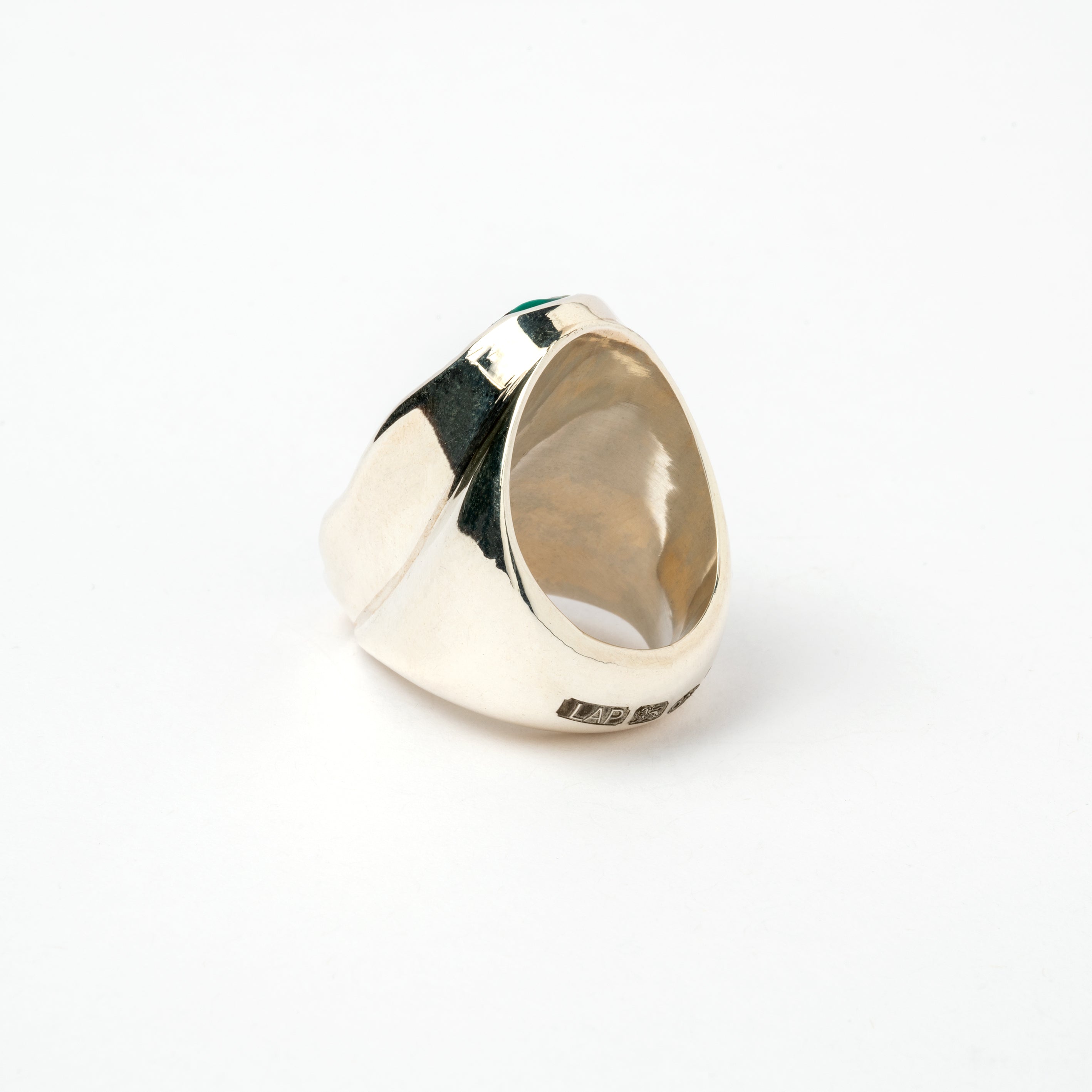 Tibetan Turquoise set in Hallmarked Silver Ring