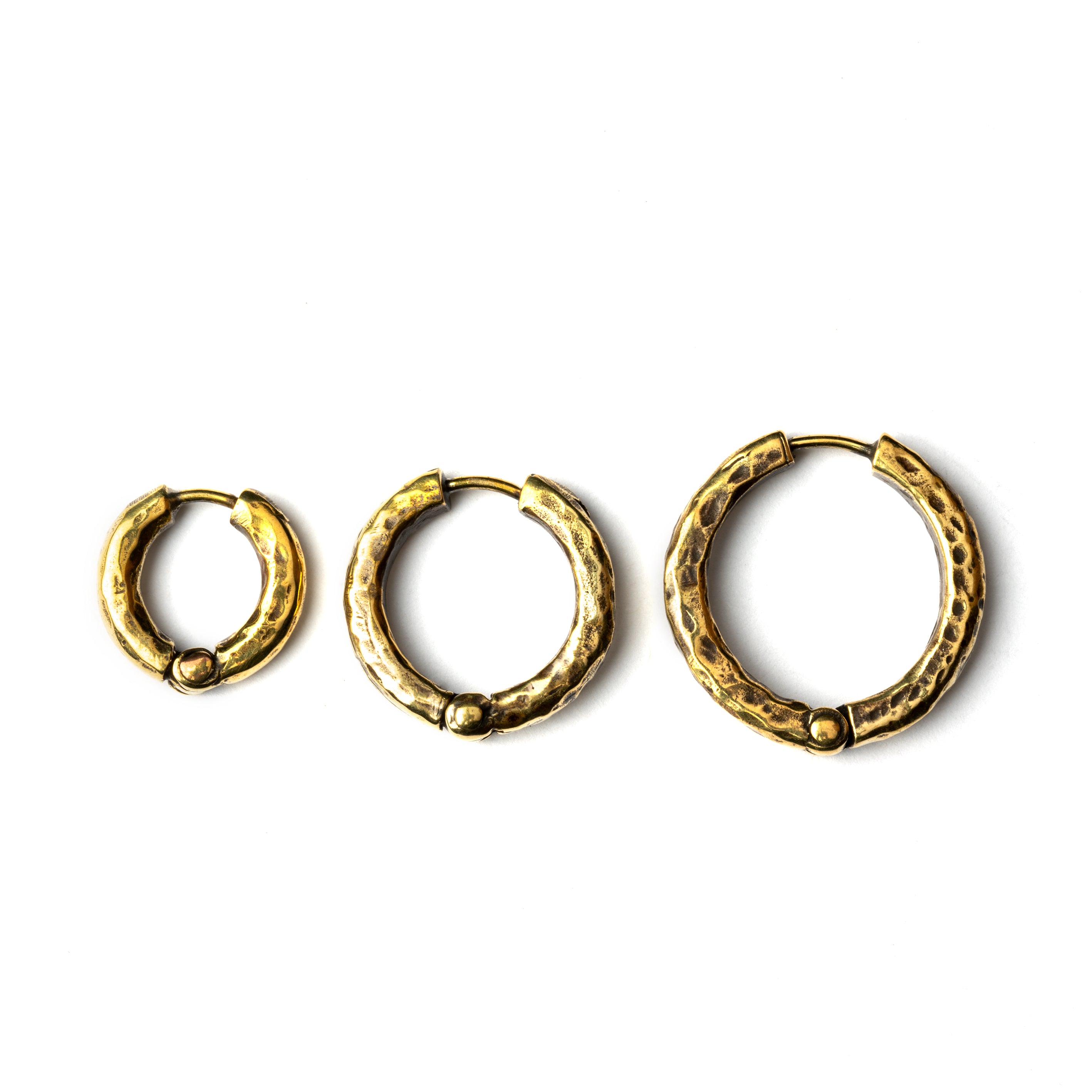 Hammered-Brass-Hoop-Earrings