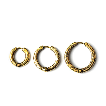 Brass Clicker Earrings small, medium and large