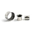 different sizes of Hammered Silver ear tunnels