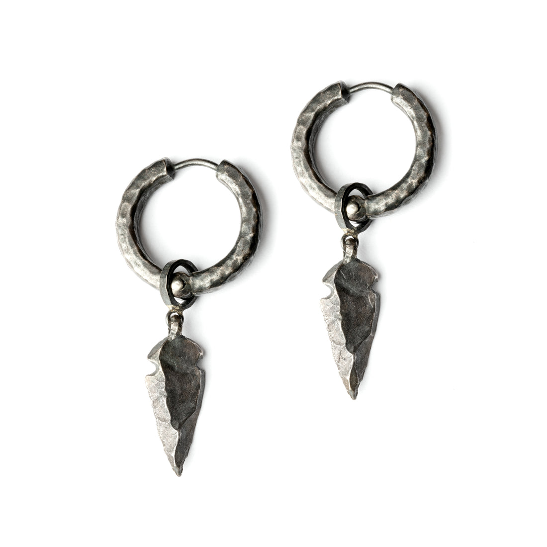Hammeres-Black-Silver-Arrow-Pendant-Earrings_6