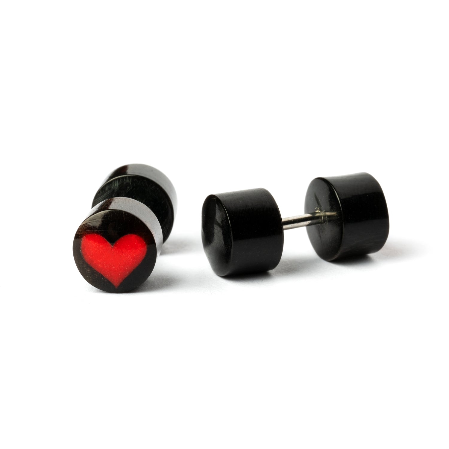 Heart Fake Plug Earring