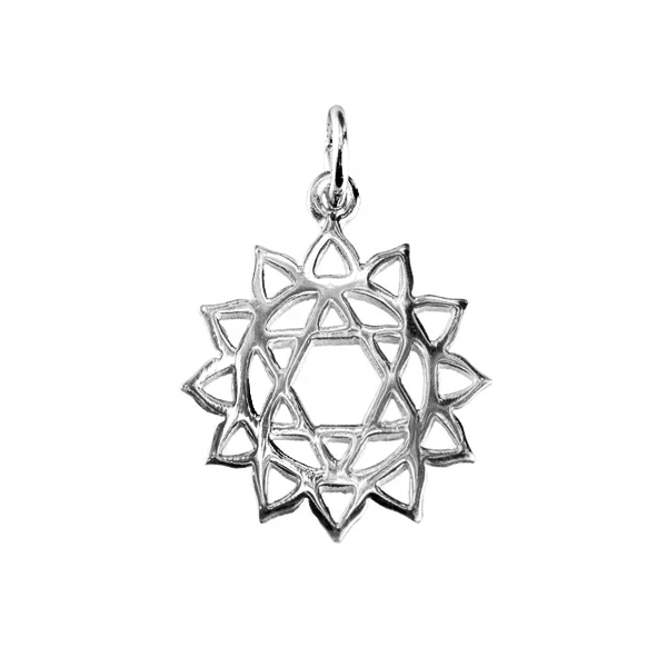 Heart Chakra Silver Charm
