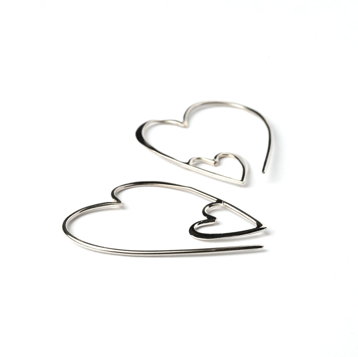 Heartbeat Silver Earrings