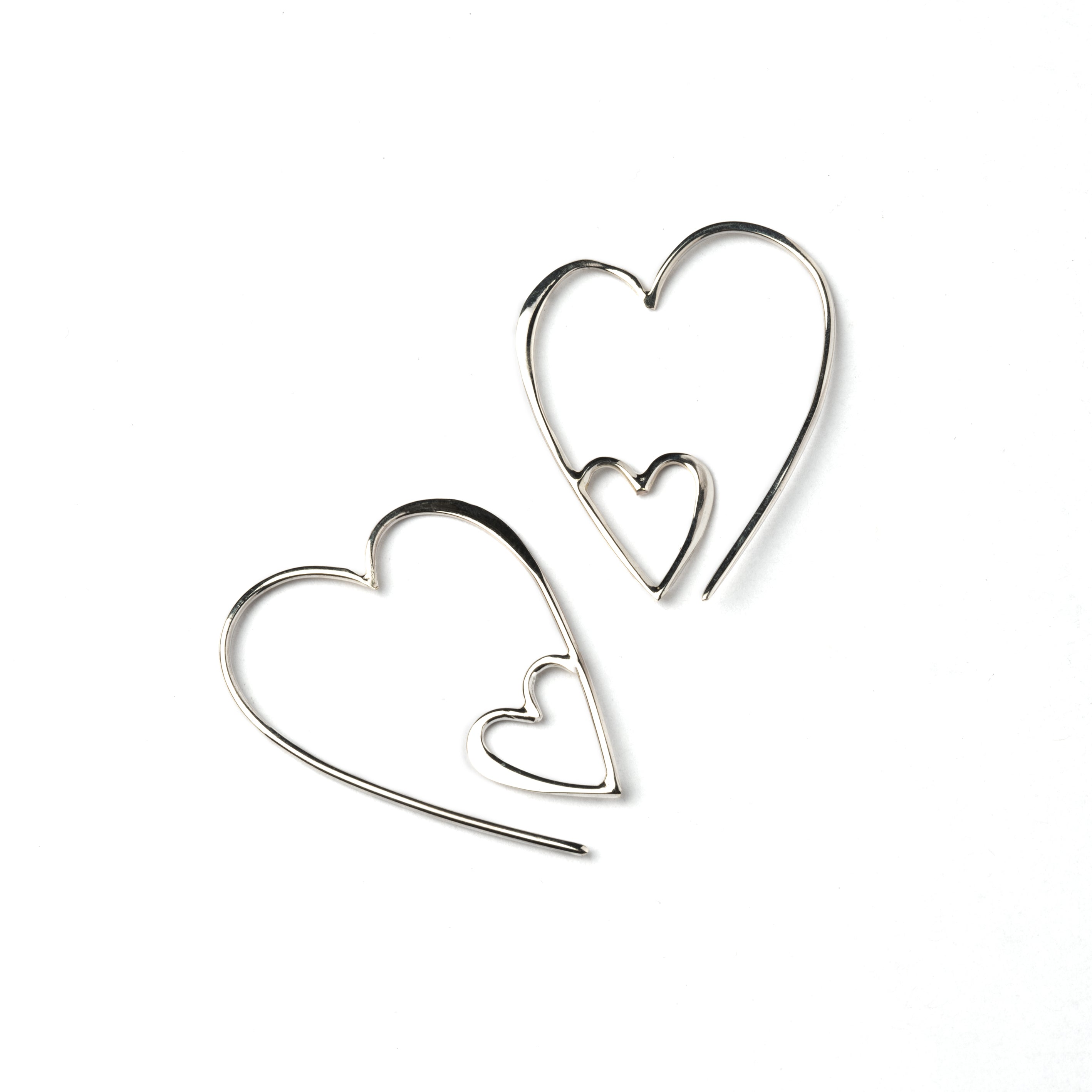 Heartbeat Silver Earrings