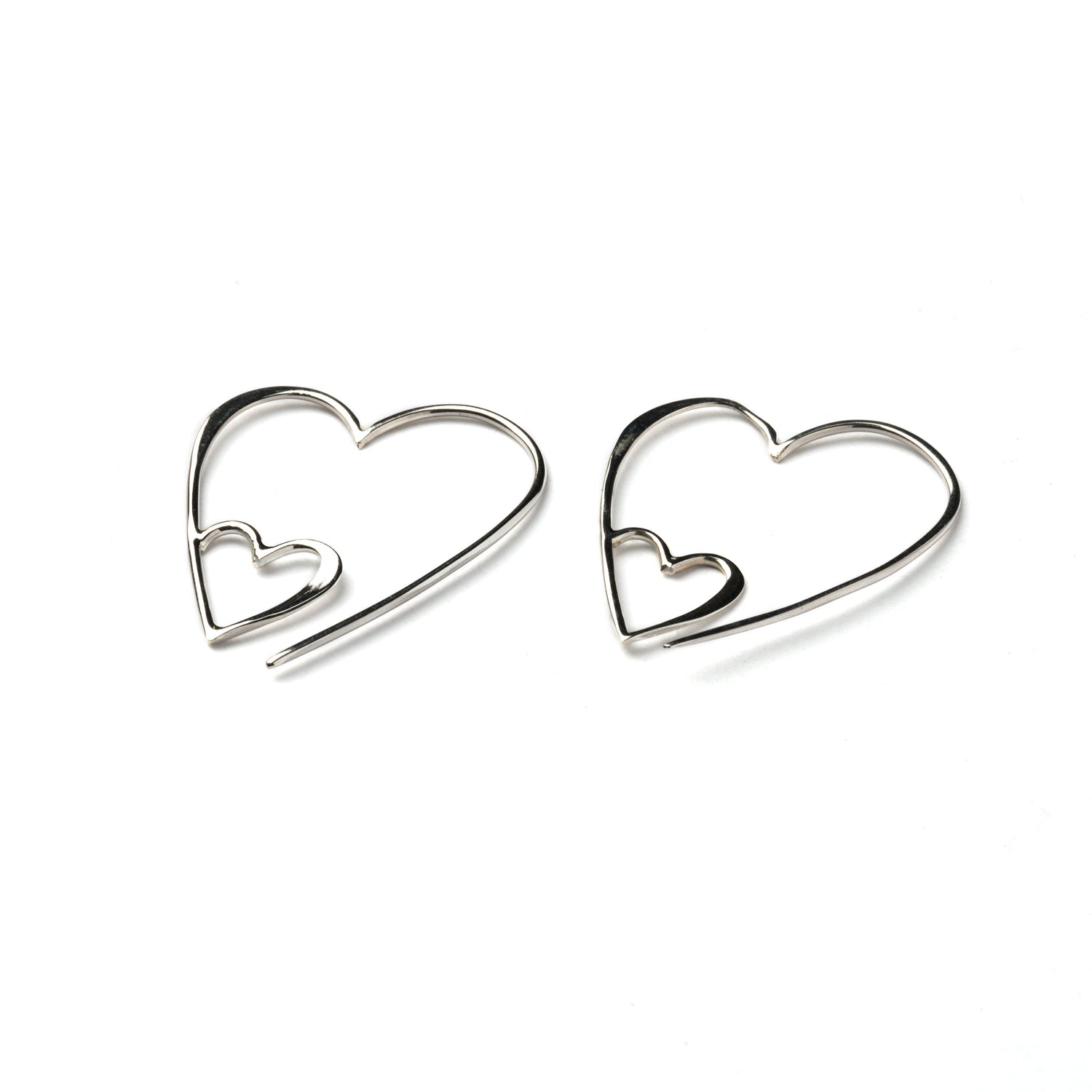 Heartbeat Silver Earrings