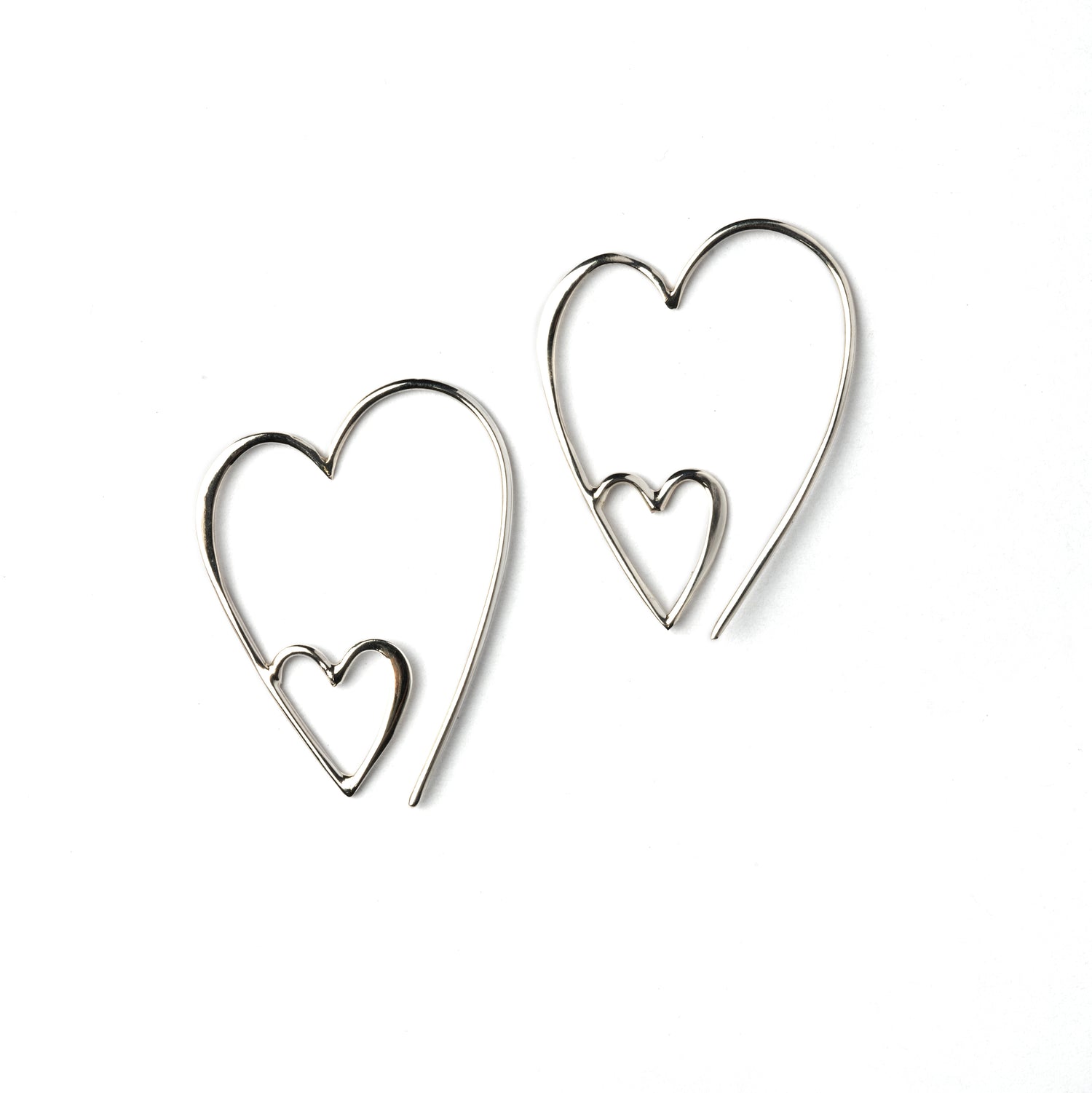 Heartbeat Silver Earrings