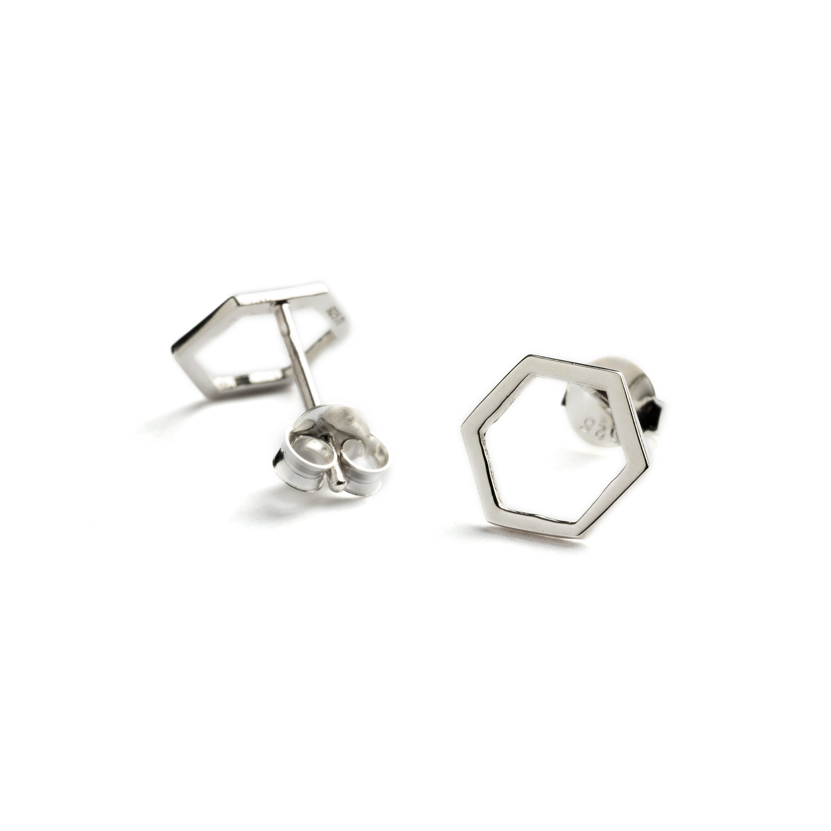 Hexagon-silver-ear-stud-earring_4
