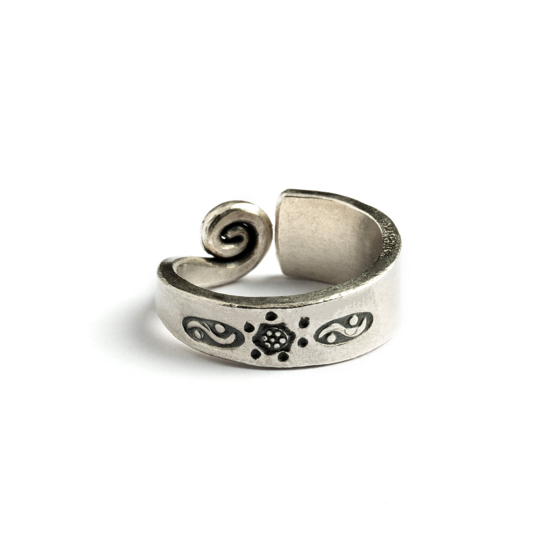 Hill Tribe Silver Ring back view