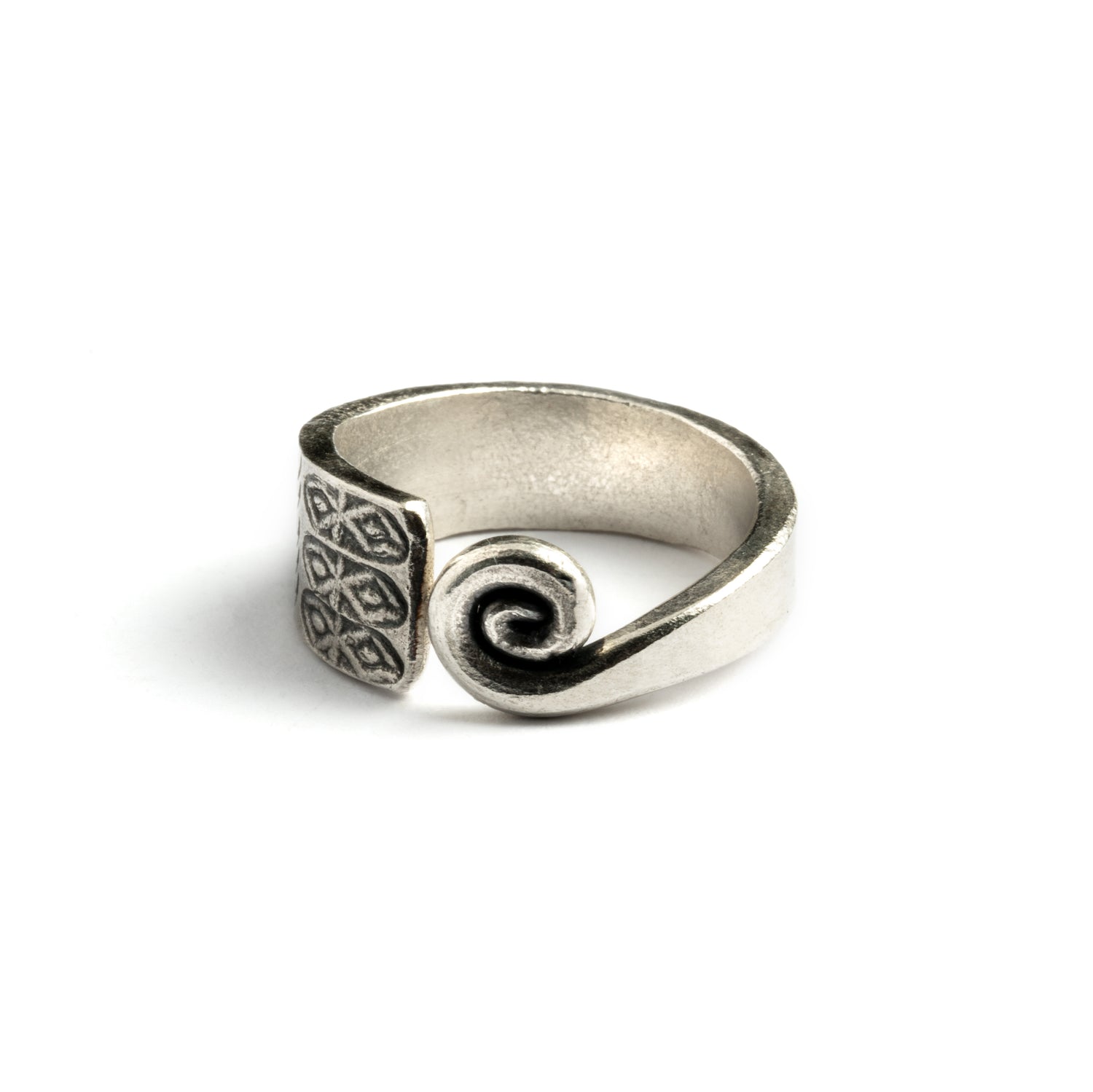 Hill Tribe Silver Ring right side view