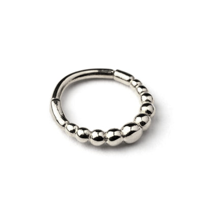 surgical steel septum clicker ring with tiny spheres