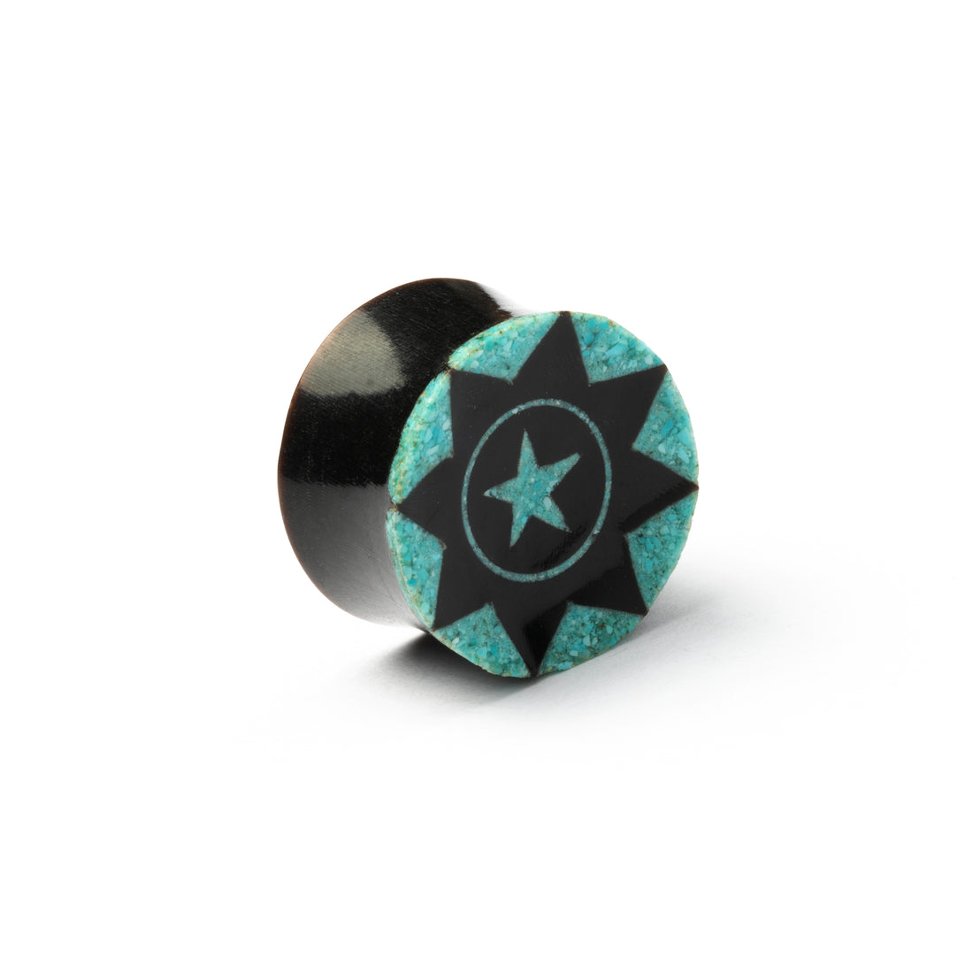 Black Plug With Turquoise Star