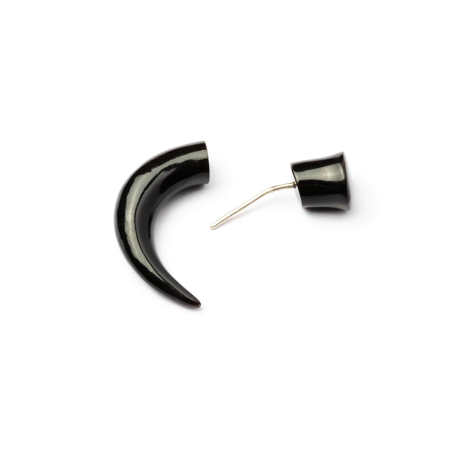 Black Fake Gauge Earring