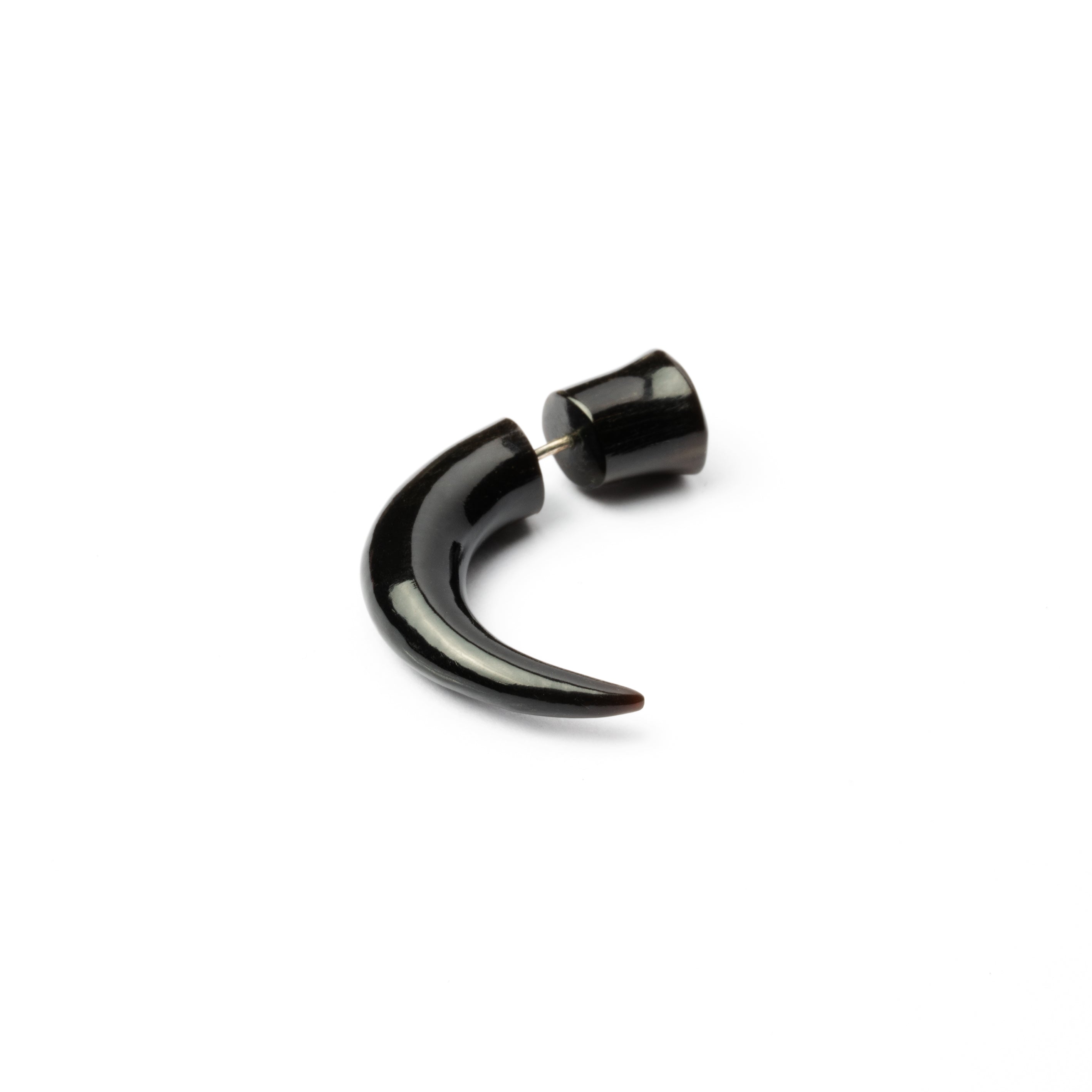 Black Fake Gauge Earring