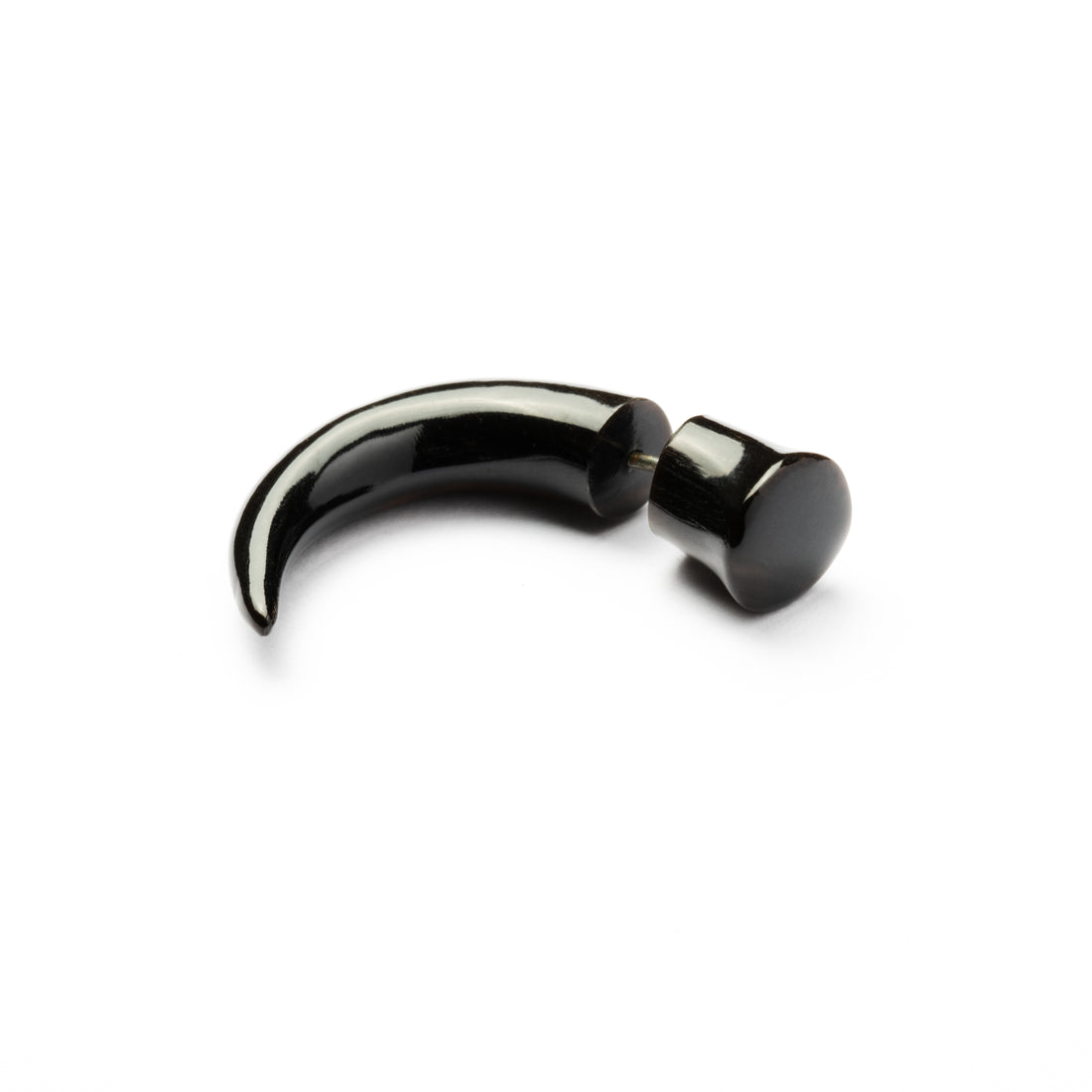 Black Fake Gauge Earring