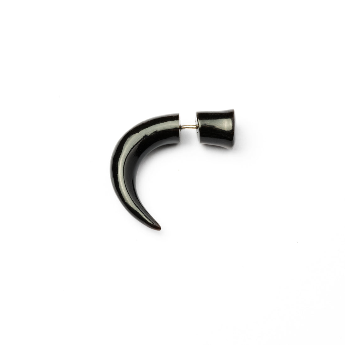 Black Fake Gauge Earring