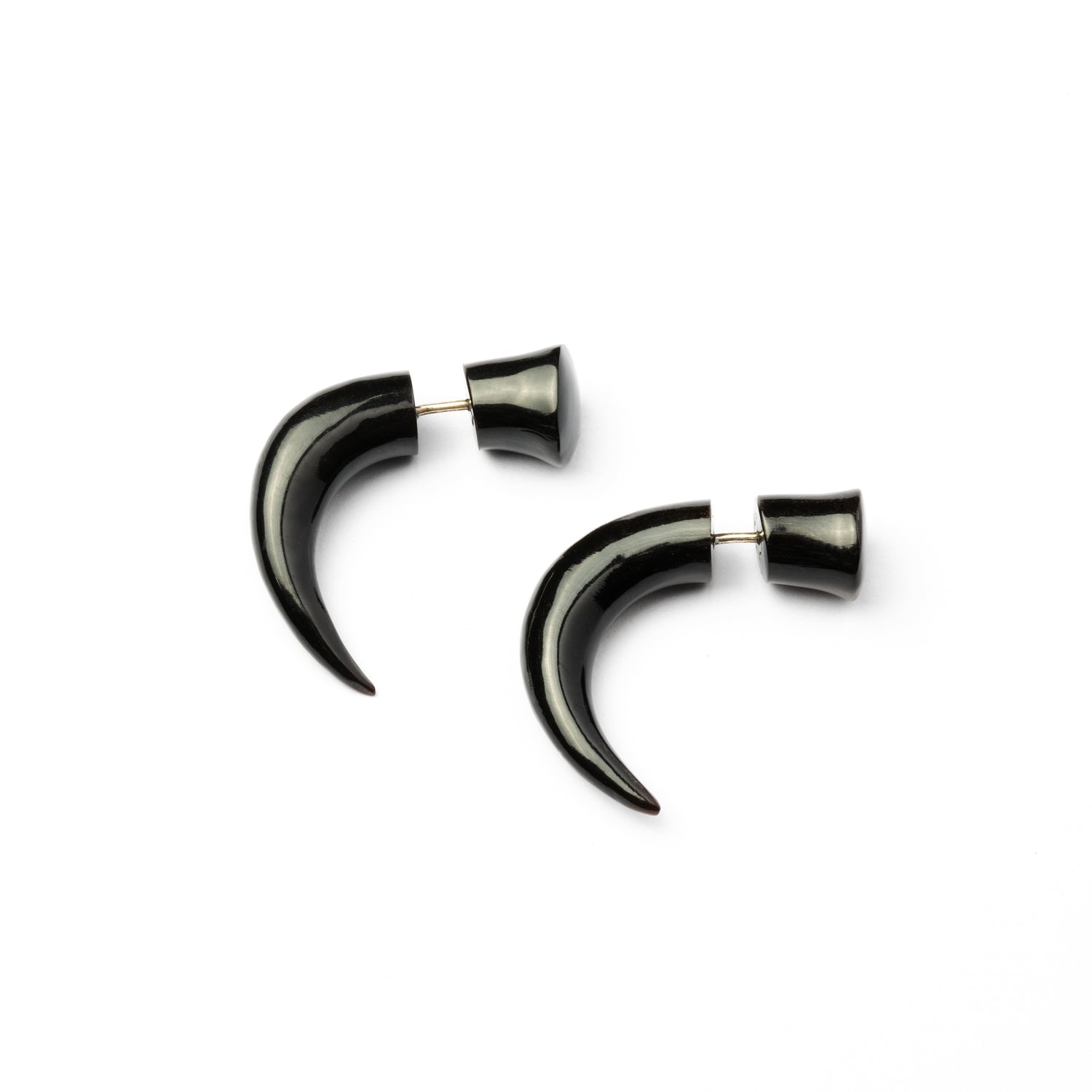 Black Fake Gauge Earring