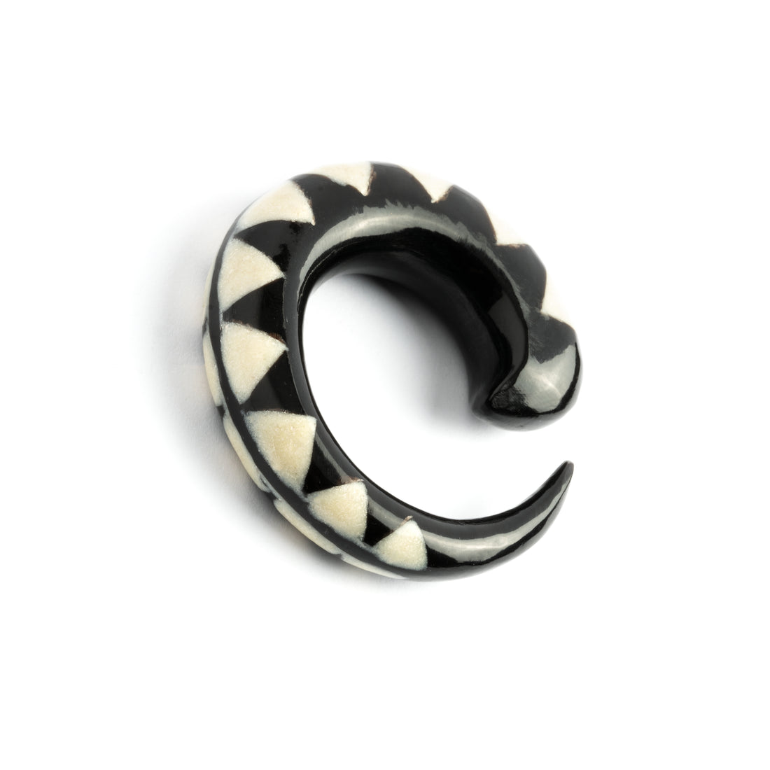 Horn and Bone Curved Ear Stretcher