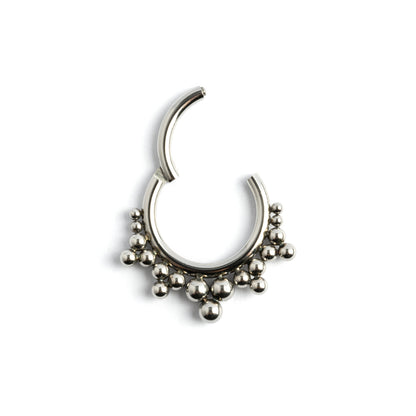 Layla surgical steel septum clicker ring hinged segment view