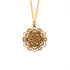 Intricate Lotus Mandala Bronze Necklace frontal view