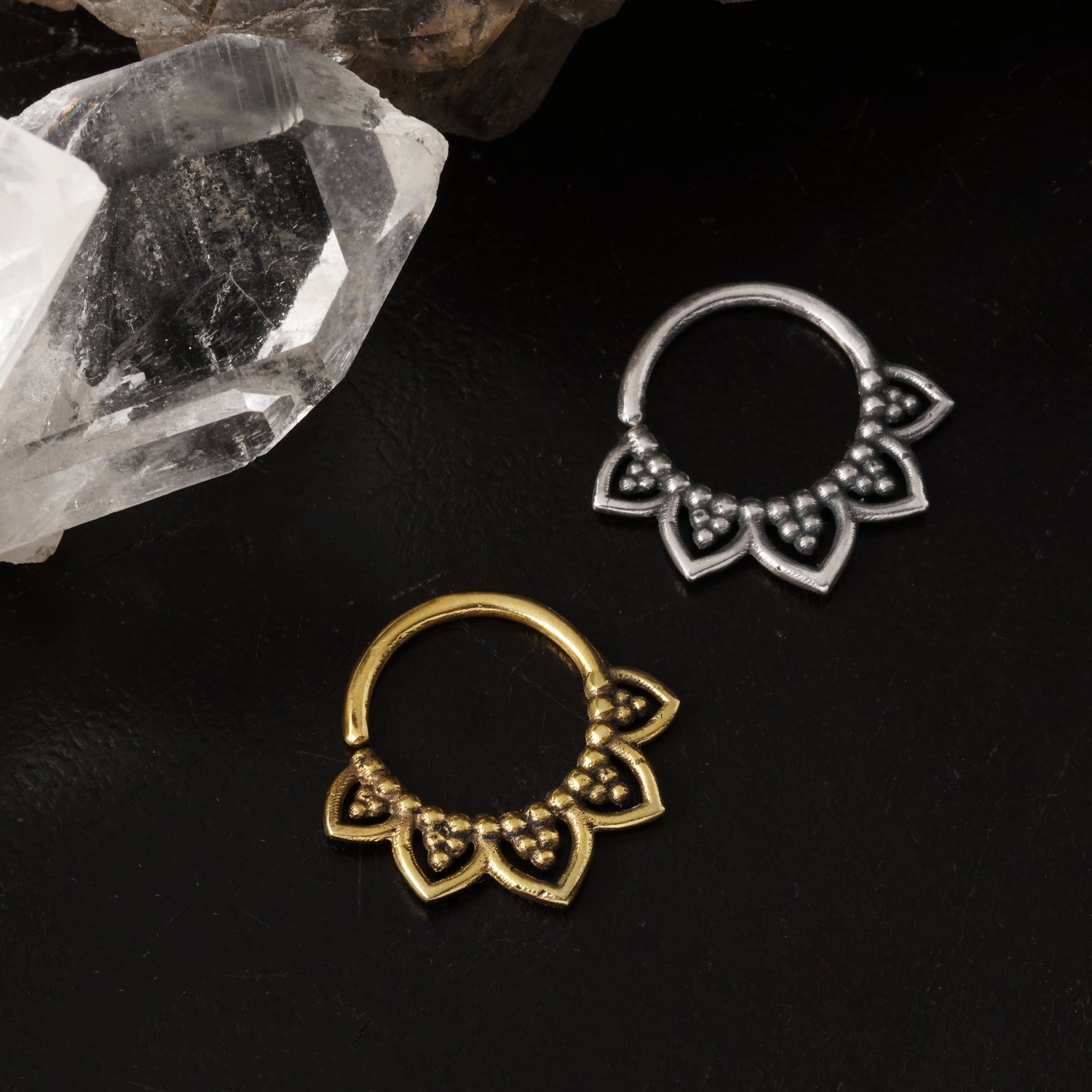 Iriya Silver and brass Septum Rings
