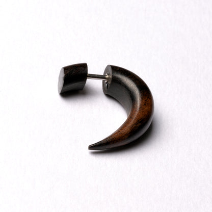 Kaha Rose wood Fake Gauge Earring | Tribu Tribal Jewellery