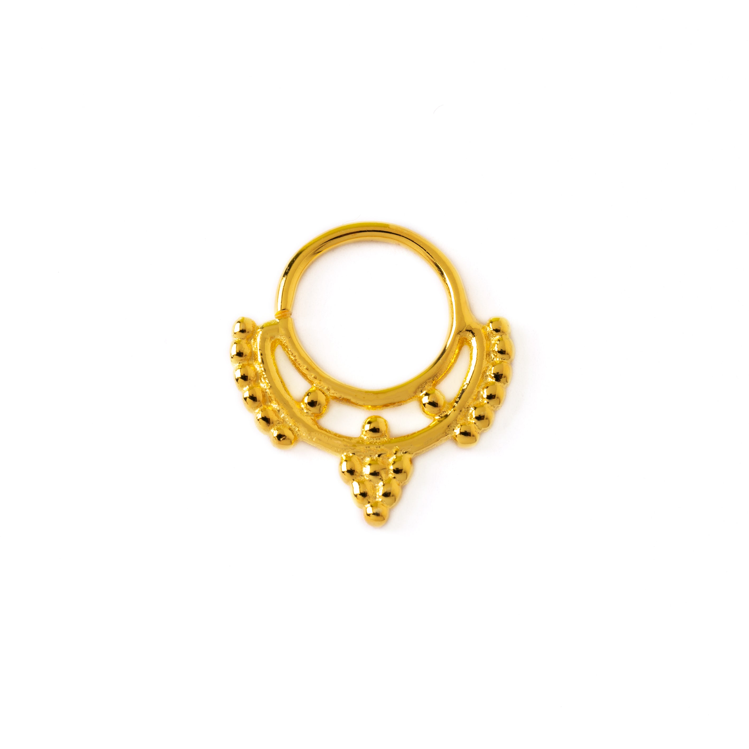 Ella 14K Gold Septum Nose Ring in with Natural Diamond Daith Piercing  earring | eBay