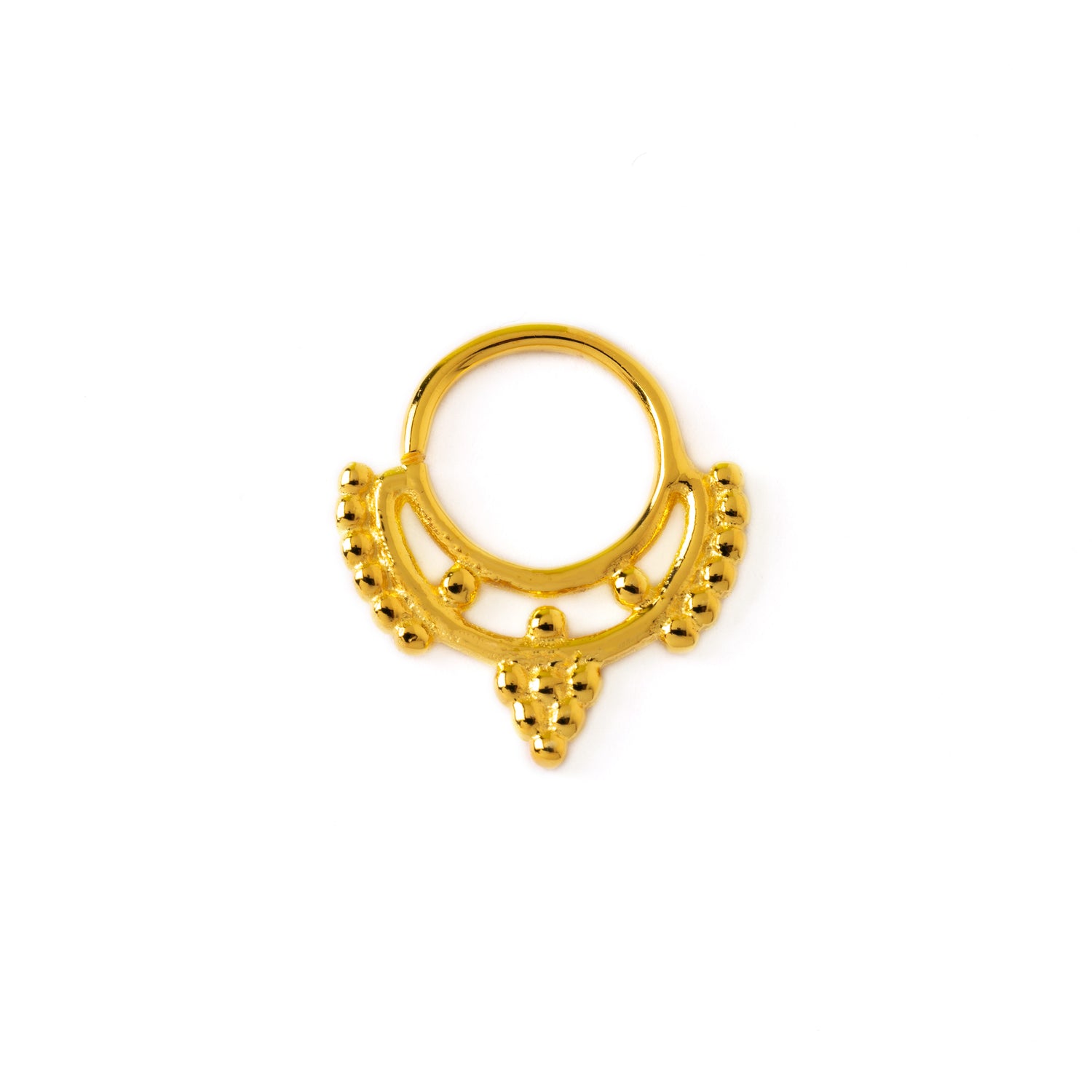 Kiara 18k Gold septum ring frontal view