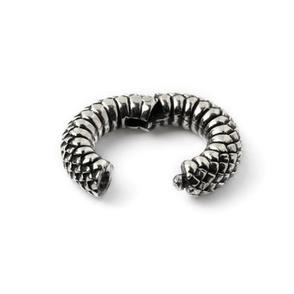 single silver snakes scales ear weight hoop click on locking system view