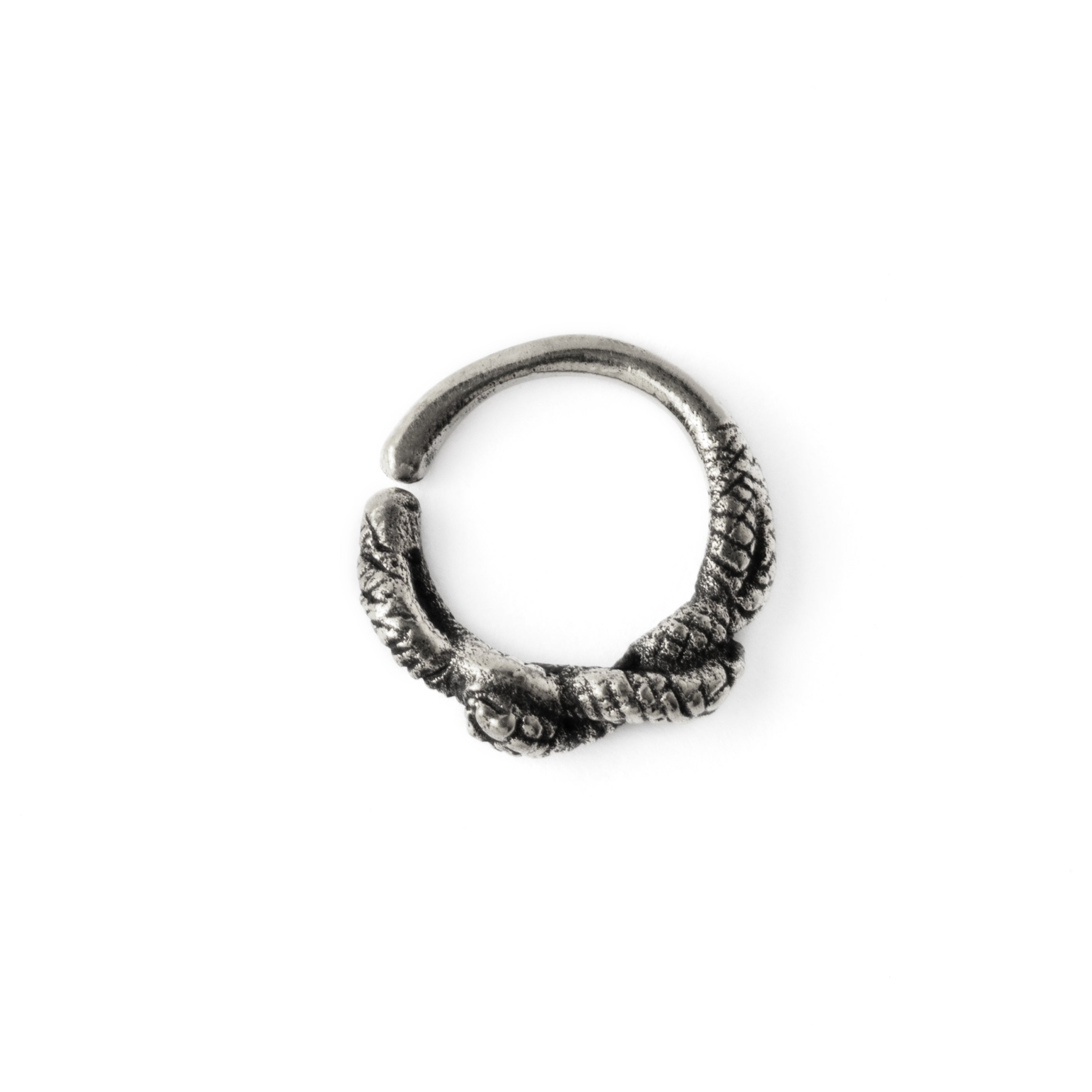 Kobara Silver Septum Ring frontal view