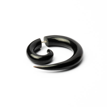 Koru Spiral Fake Gauge Earrings- horn