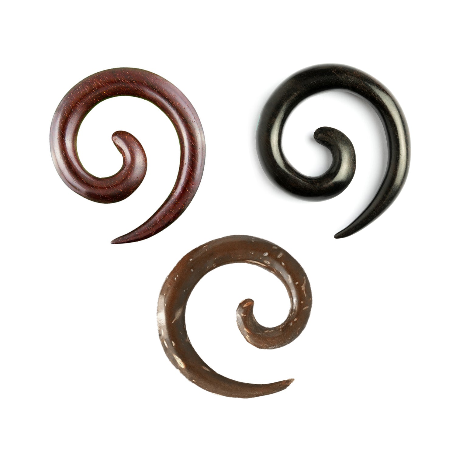 Civière d’oreille en bois spirale Koru