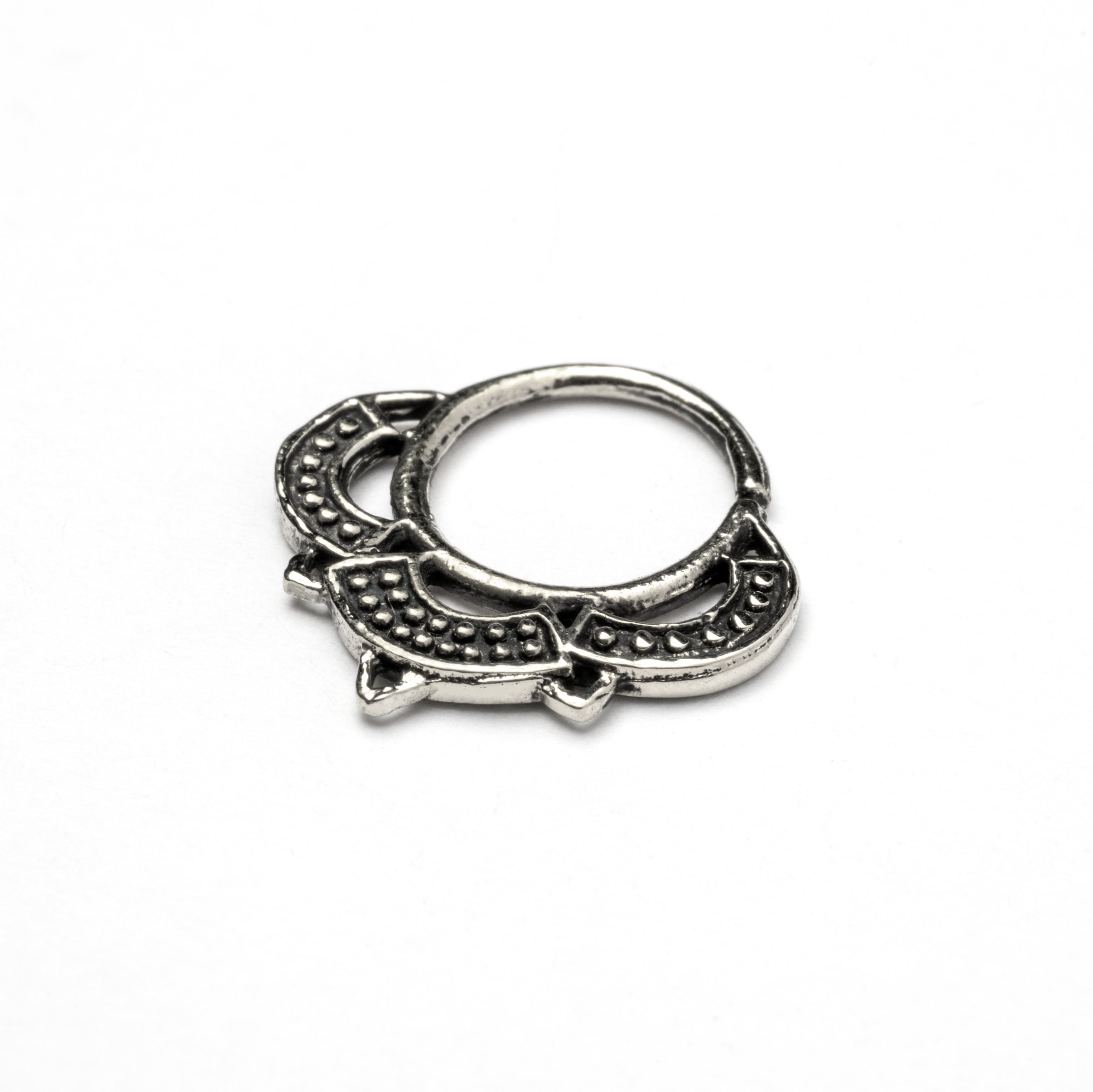 Lalita Silver Septum ring right side view