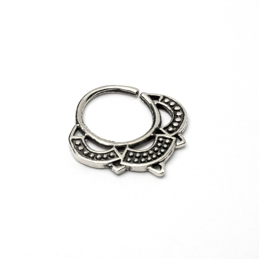Lalita Silver Septum ring left side view