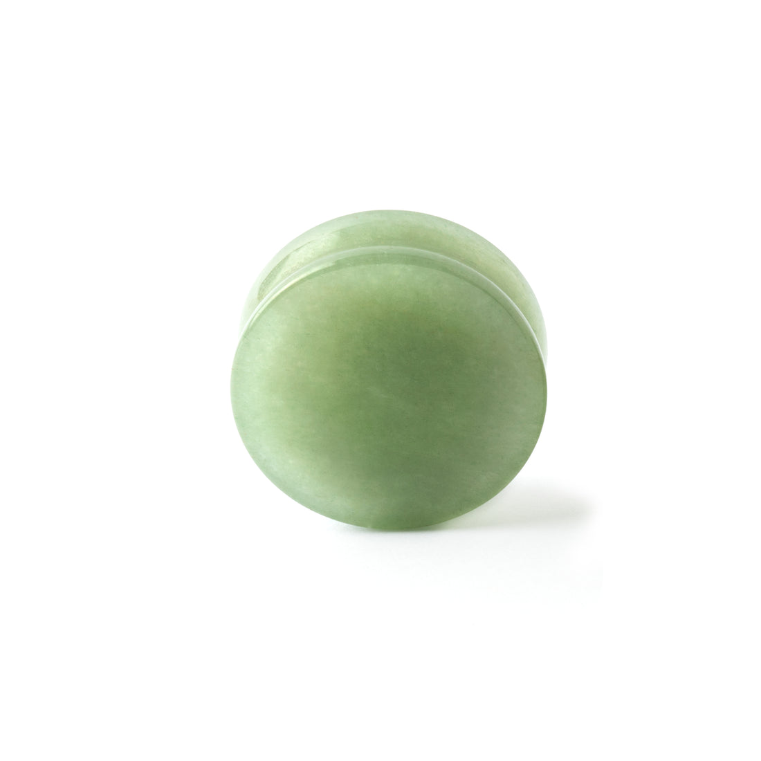 Light Jade stone plug frontal view