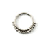 Liya surgical steel septum clicker ring frontal view