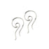 Wave Silver Wire Earrings frontal view
