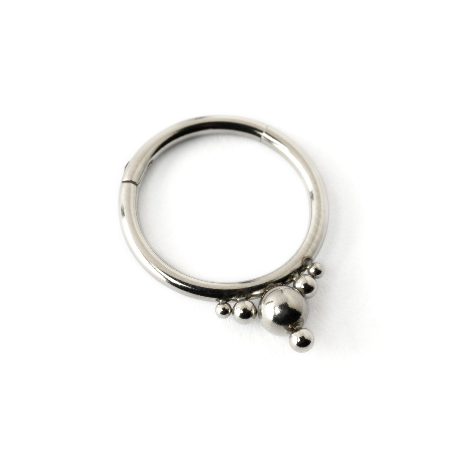 surgical steel Malee septum clicker left side view