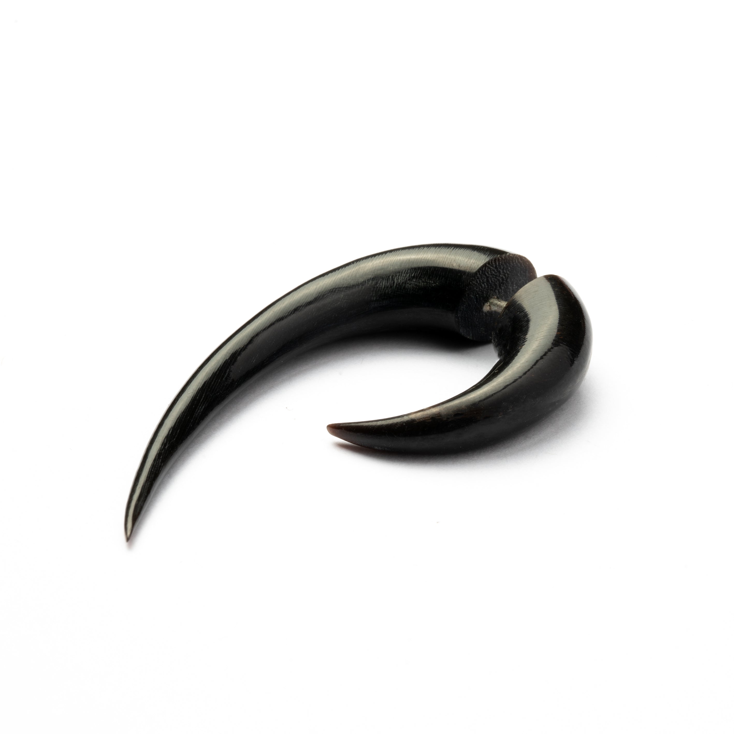 Matau Fish Hook fake gauge Earrings - horn