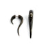 Maui Dotted Wood Earrings - Blackwood & silver