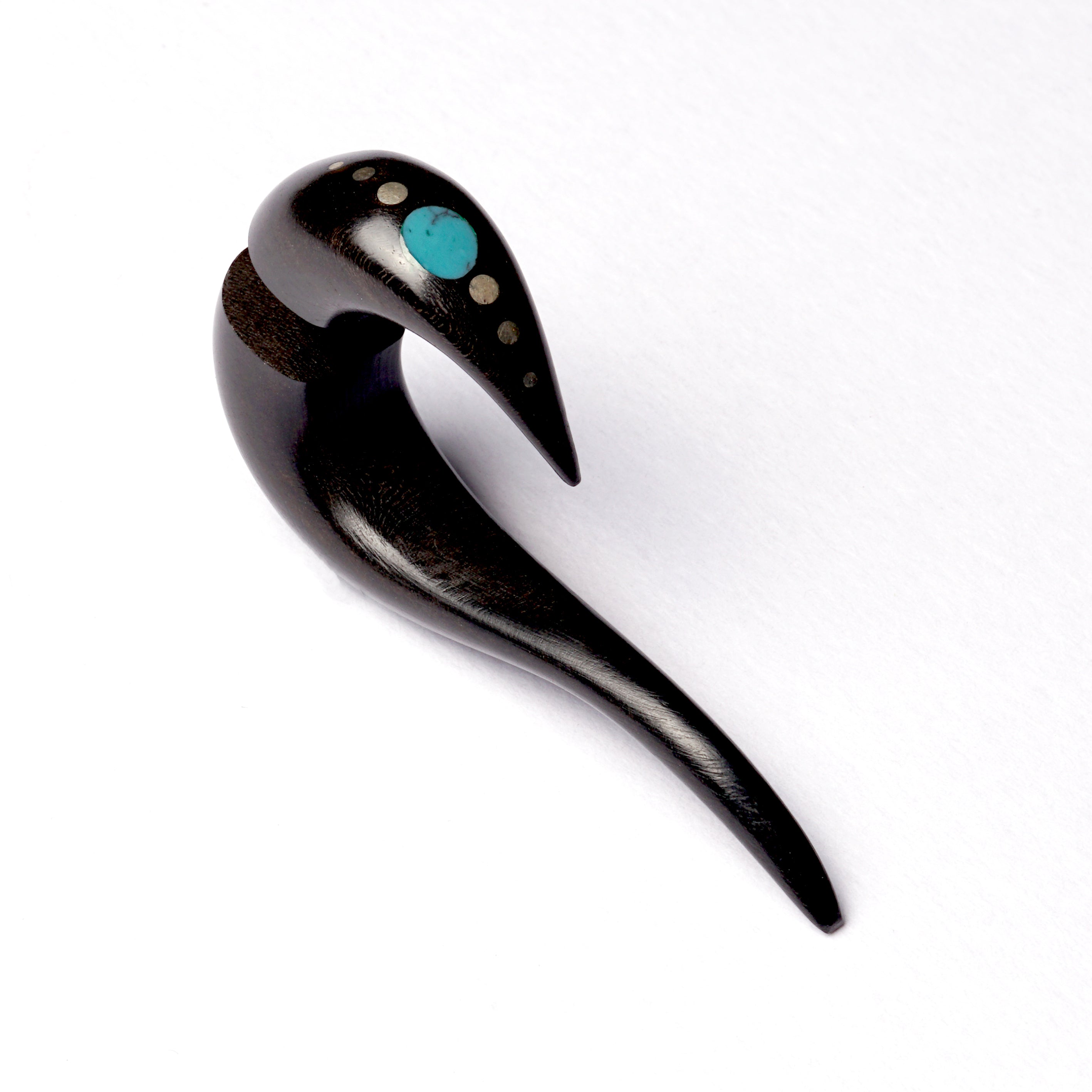 Maui Wood Earrings with Set Stones