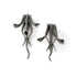 silver colour three snakes hook ear weight hangers front and back view