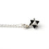 Tiny Silver Merkaba Charm necklace side view