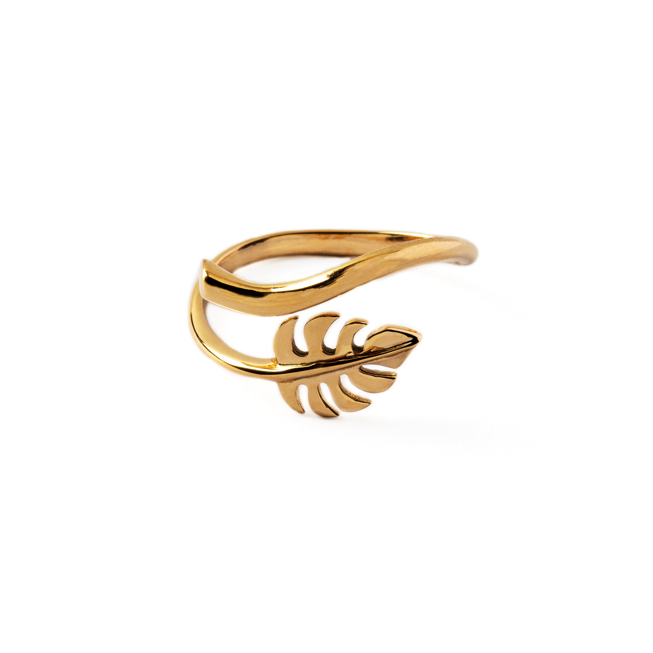 Bronze Monstera Ring frontal view